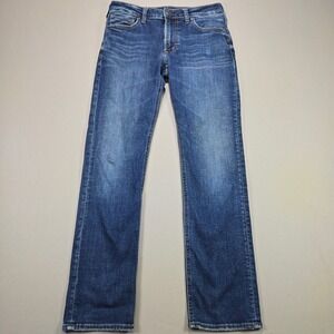 Silver Jeans Allan Mens 30x32 Classic Fit Straight Leg Blue Denim M22231EDK321